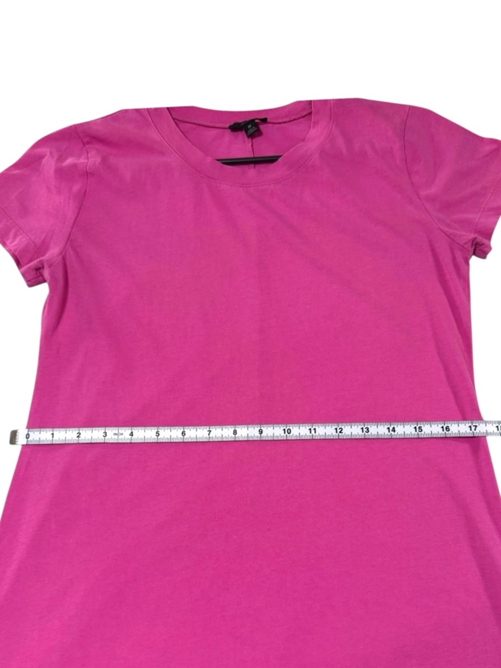 J Crew Pink Cotton Midi T Shirt Dress Crewneck Short Sleeve Side Slit M - Picture 9 of 11